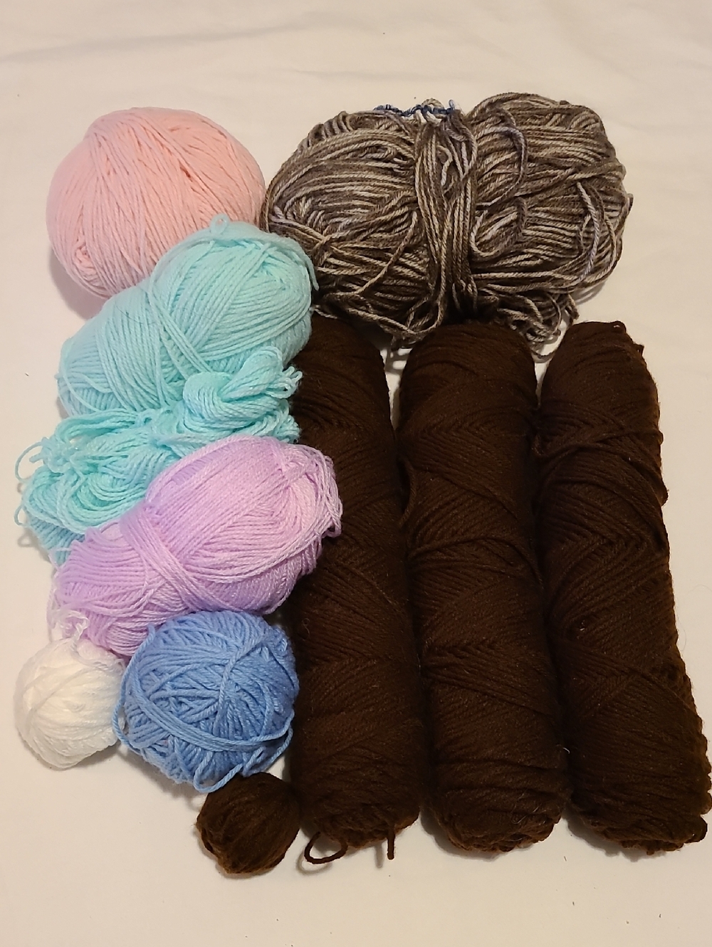 Yarn Bundle Of Misc Skeins Crochet Crafts